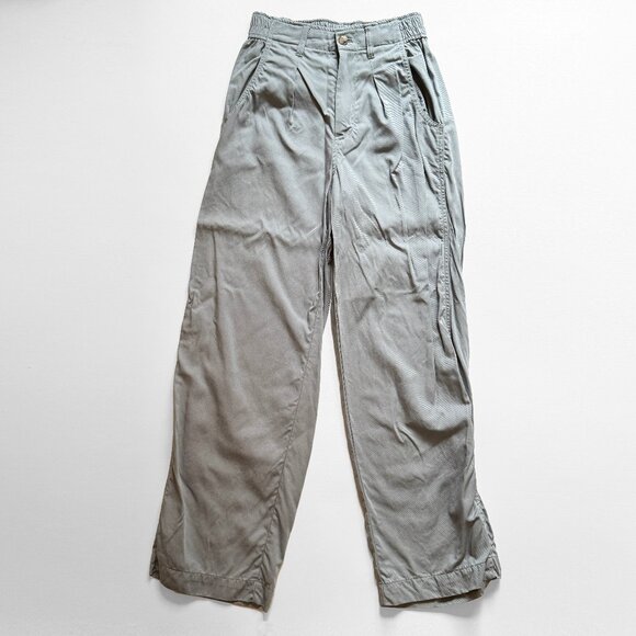 Madewell Casual Neal Straight-Leg Pleated Front Pant Lt Blue Sz 2 - Picture 2 of 4